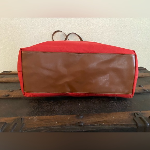 Vintage Polo Ralph Lauren red embossed horseshoes RLL tote hand bag GC~ - Picture 10 of 17